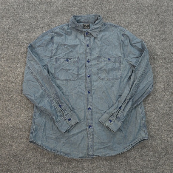 Todd Snyder Shirt Mens Extra Large Blue Chambray Three Looms Japanese Designer - Picture 1 of 11